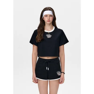 13DE MARZO Mini Bear Short Tee Black