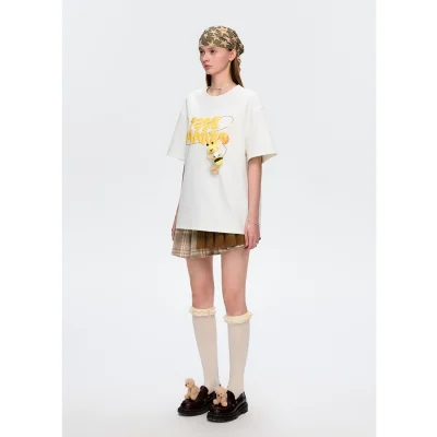 13DE MARZO Bee Bear T-Shirt White - Image 3