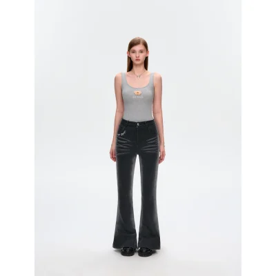 13DE MARZO Bear Basic Tank Grey - Image 3
