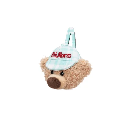 13DE MARZO Plaid Cap Bear Hair-clip Green - Image 4
