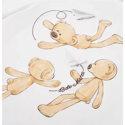13DE MARZO Paper Plane Bear T-Shirt White - Image 6