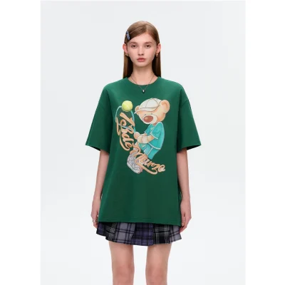13DE MARZO Tennis Bear T-Shirt Green