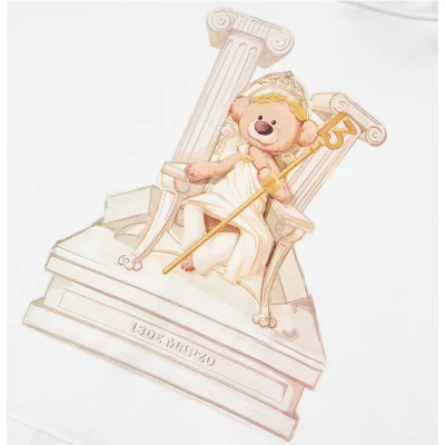 13DE MARZO The King of Olympus Bear Hoodie White - Image 6
