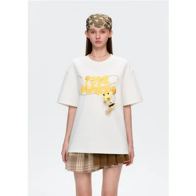 13DE MARZO Bee Bear T-Shirt White