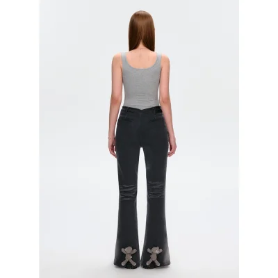 13DE MARZO Bear Basic Tank Grey - Image 5
