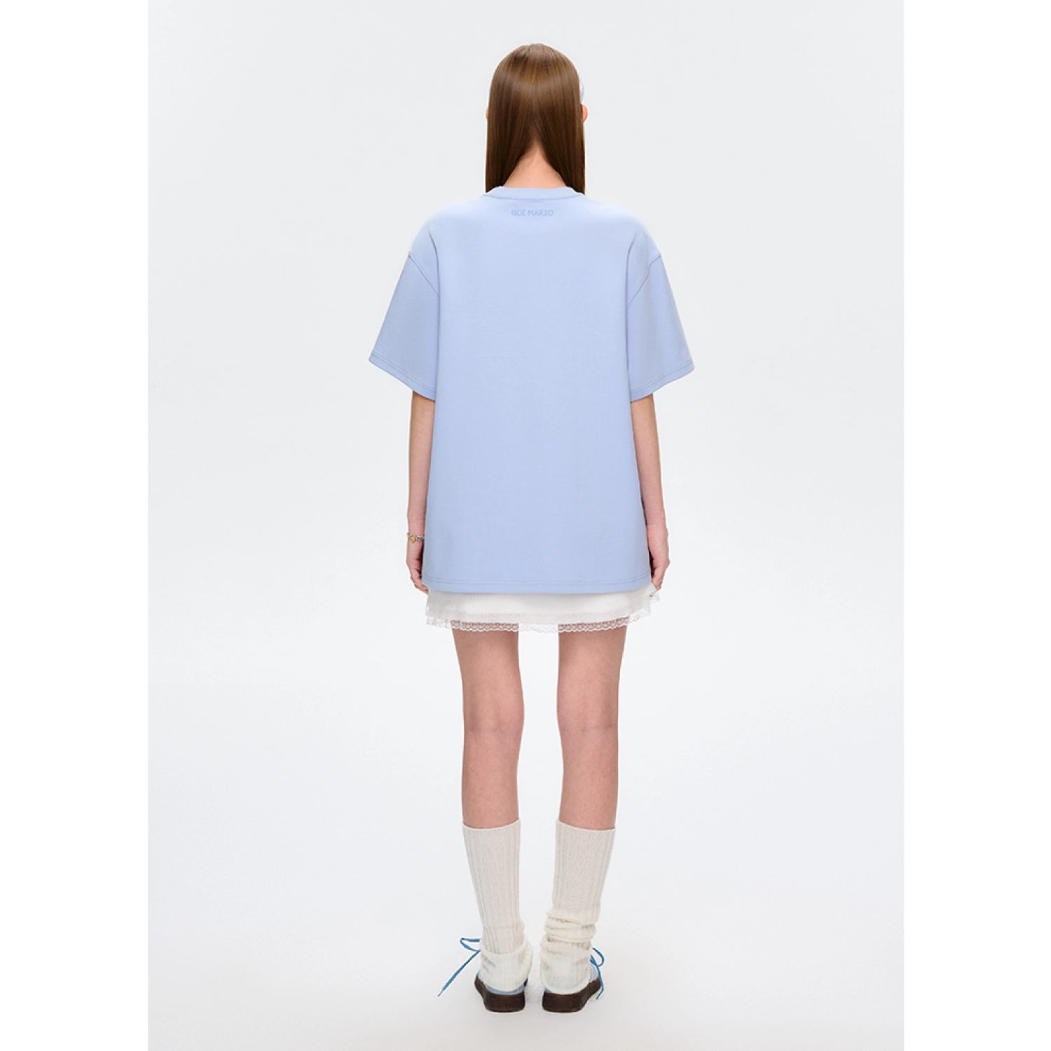 13DE MARZO Rhinestone T-Shirt Blue - Image 4