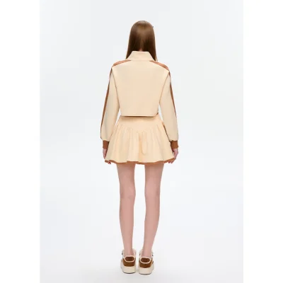 13DE MARZO Basic American Sweatshirt Beige - Image 4