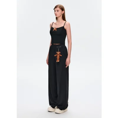13DE MARZO Sunburnt Bear Sun Protection Pants Black - Image 3