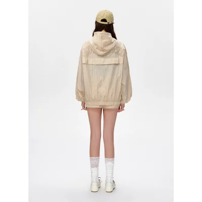 13DE MARZO Bear Thin Trainer Coat Almond - Image 4