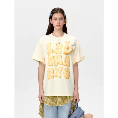 13DE MARZO Biscuits Logo T-shirt White