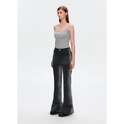 13DE MARZO Bear Basic Tank Grey - Image 4