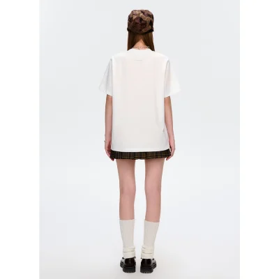 13DE MARZO Paper Plane Bear T-Shirt White - Image 4