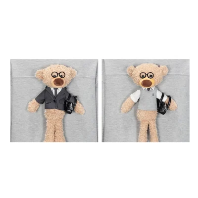13DE MARZO Doozoo in Office Waffle Polo Grey - Image 7