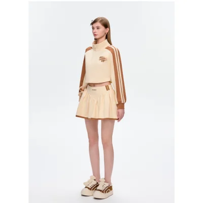 13DE MARZO Basic American Sweatshirt Beige - Image 3