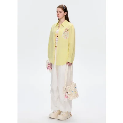 13DE MARZO Island Style Bear Shirt Yellow - Image 3