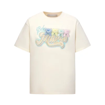 13DE MARZO Rainbow Logo Bear T-Shirt White