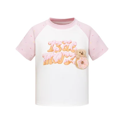 13DE MARZO BabyBear Donut T-shirt Pink
