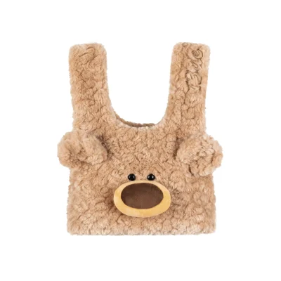 13DE MARZO Doozoo Fuzzy Handbag Khaki