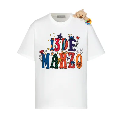 13DE MARZO DIY Colour-Fill T-Shirt White - Image 7