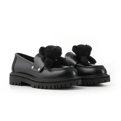 13DE MARZO Bear logo Loafers Black - Image 6