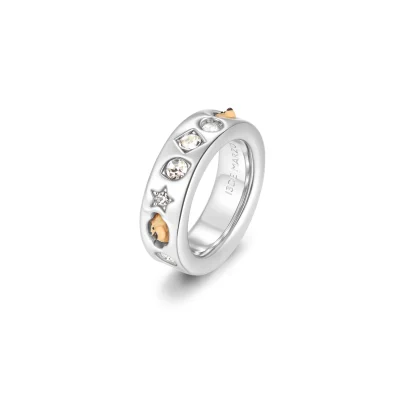 13DE MARZO Color Gems Bear Ring Silver