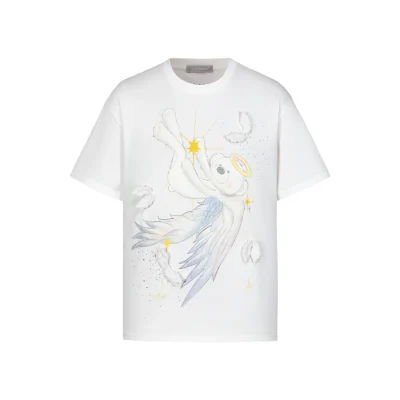 13DE MARZO Angel Devil Bear T-Shirt White