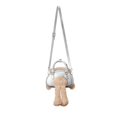 13DE MARZO Time Travel Bear Bowling Bag Silver - Image 3