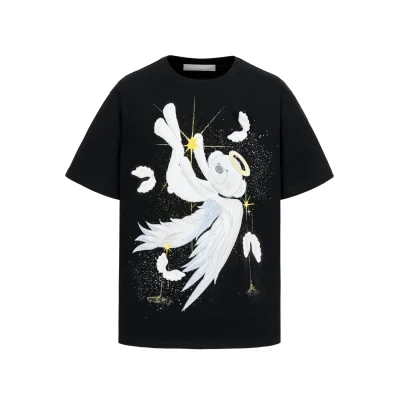 13DE MARZO Angel Devil Bear T-Shirt Black