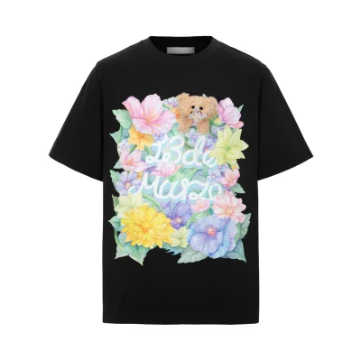 13DE MARZO Butterfly Bush T-shirt Dark Grey