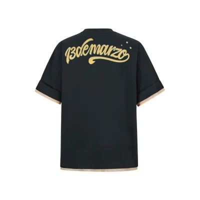 13DE MARZO Surfing Bear T-Shirt Black - Image 5