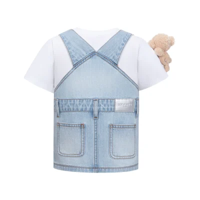 13DE MARZO BabyBear Printing Overall T-shirt Blue - Image 6