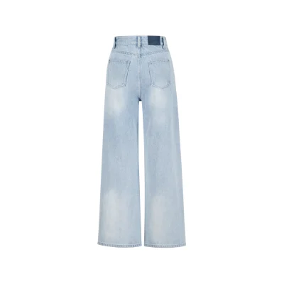 13DE MARZO Hollow-out Bear Jeans Blue - Image 6