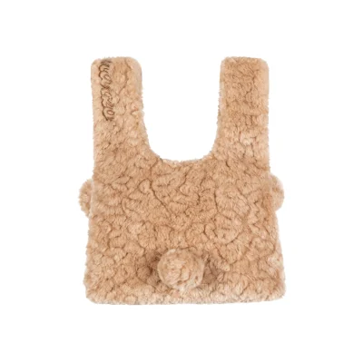 13DE MARZO Doozoo Fuzzy Handbag Khaki - Image 7