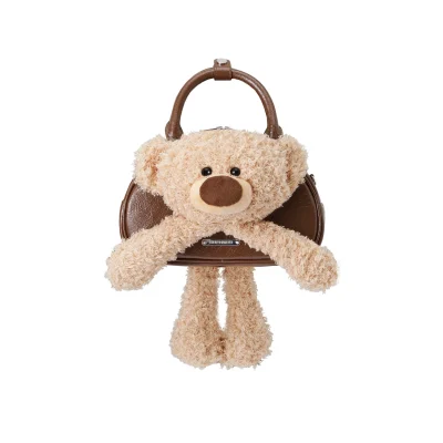 13DE MARZO Time Travel Bear Bowling Bag Brown