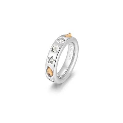 13DE MARZO Color Gems Bear Thin Ring Silver