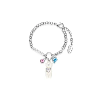 13DE MARZO Pearl Bear Bracelet Silver - Image 3