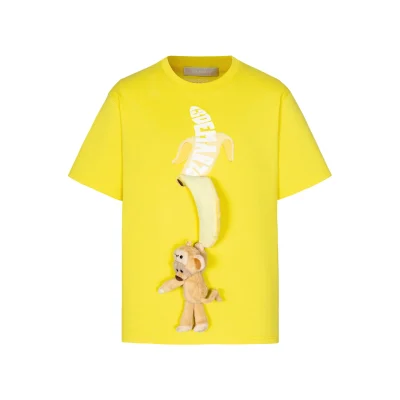 13DE MARZO Monkey Banana Bear T-Shirt Yellow
