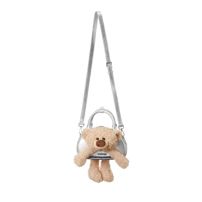 13DE MARZO Time Travel Bear Bowling Bag Silver