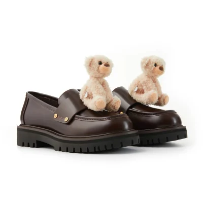 13DE MARZO Bear logo Loafers Khaki - Image 7