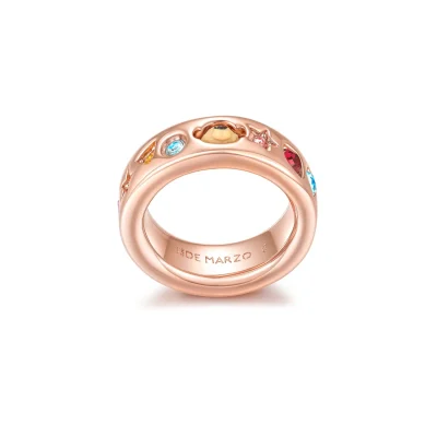 13DE MARZO Color Gems Bear Ring Rose Gold - Image 3