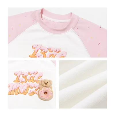 13DE MARZO BabyBear Donut T-shirt Pink - Image 8