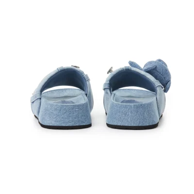 13DE MARZO Denim Bear Slipper Blue - Image 6