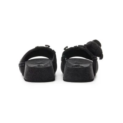 13DE MARZO Denim Bear Slipper Black - Image 6