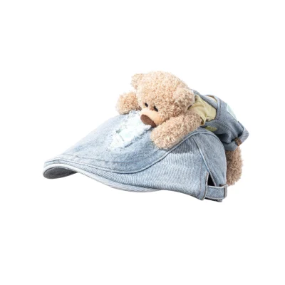 13DE MARZO Plaid Distressed Cap Blue - Image 6
