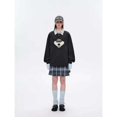 13DE MARZO Washed Distressed Baseball Cap Black - Image 3