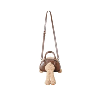 13DE MARZO Time Travel Bear Bowling Bag Brown - Image 3