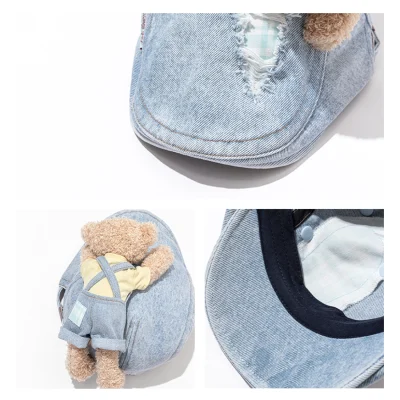 13DE MARZO Plaid Distressed Cap Blue - Image 9