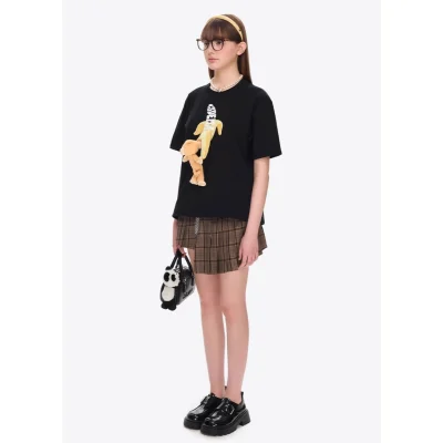 13DE MARZO Monkey Banana Bear T-Shirt Black - Image 3