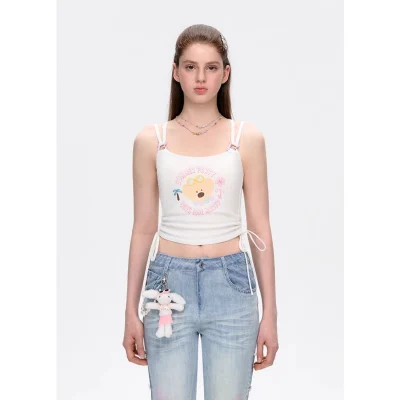13DE MARZO Island Style Metallic Tank White