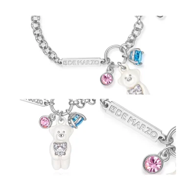 13DE MARZO Pearl Bear Bracelet Silver - Image 4